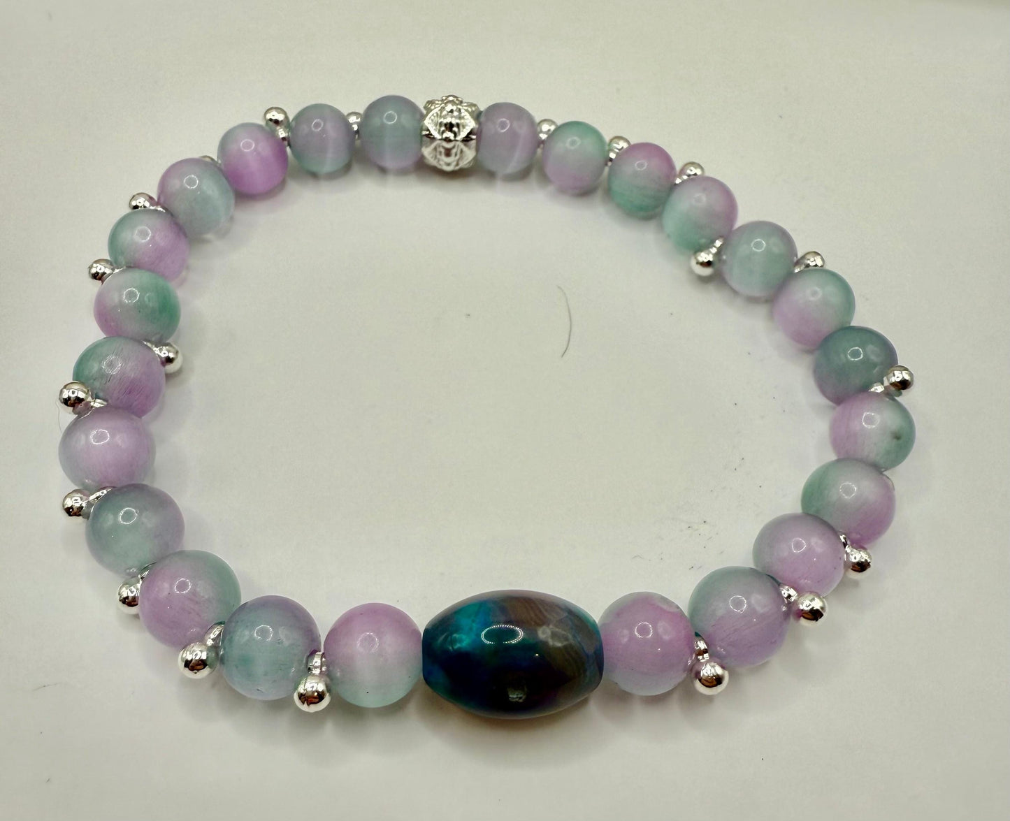 Purple/Aqua Cat Eye Bracelets