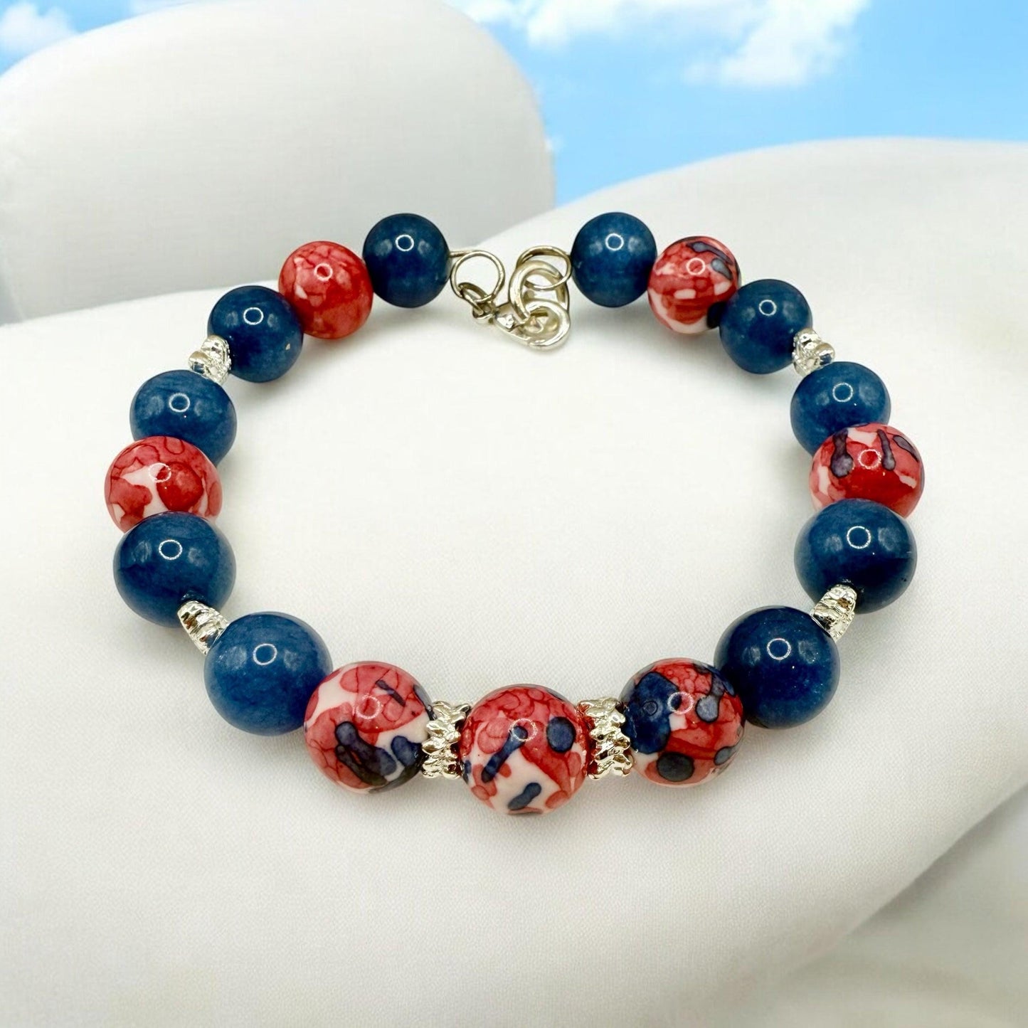 Colorful Agate and Jade Bracelets