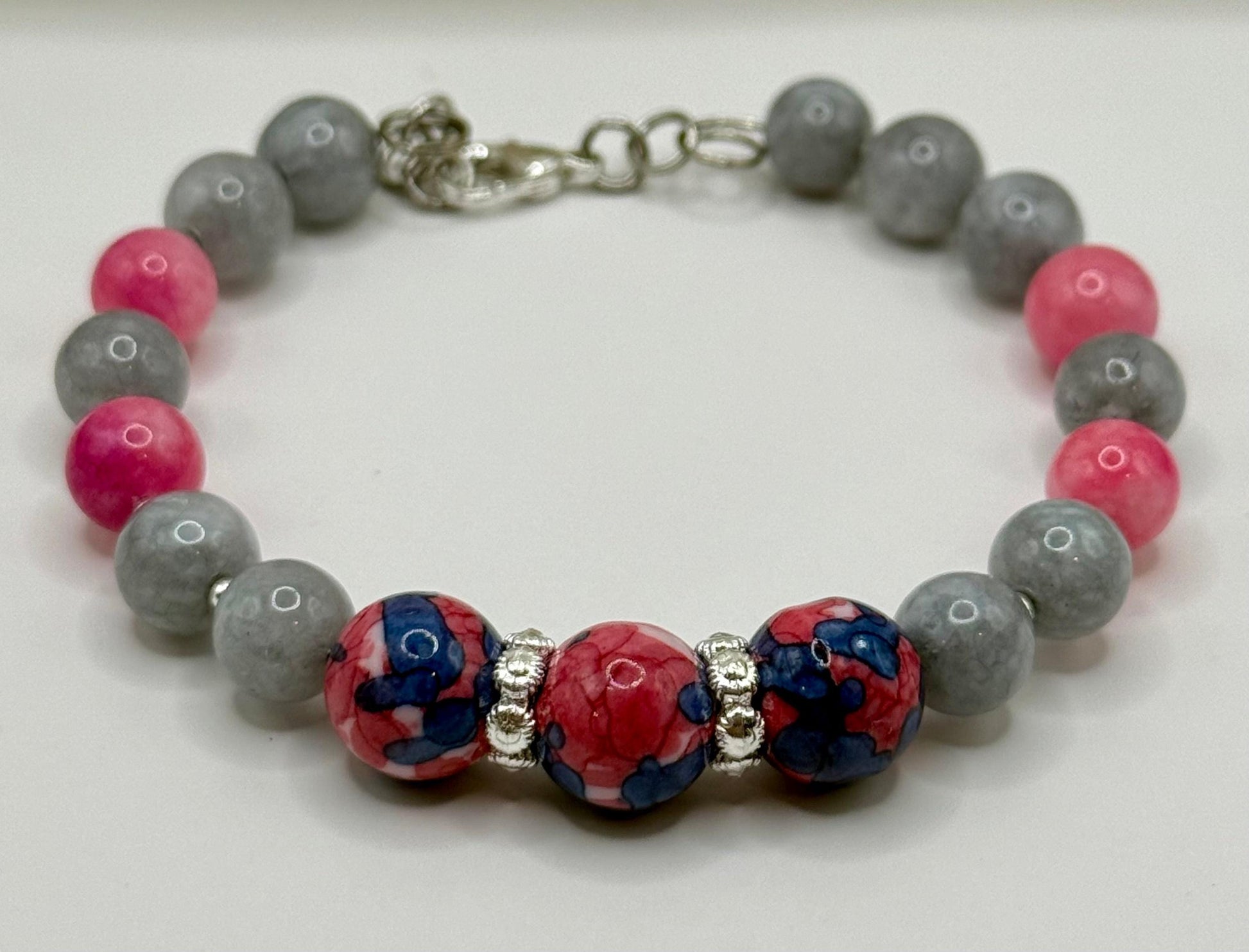 Colorful Agate and Jade Bracelets