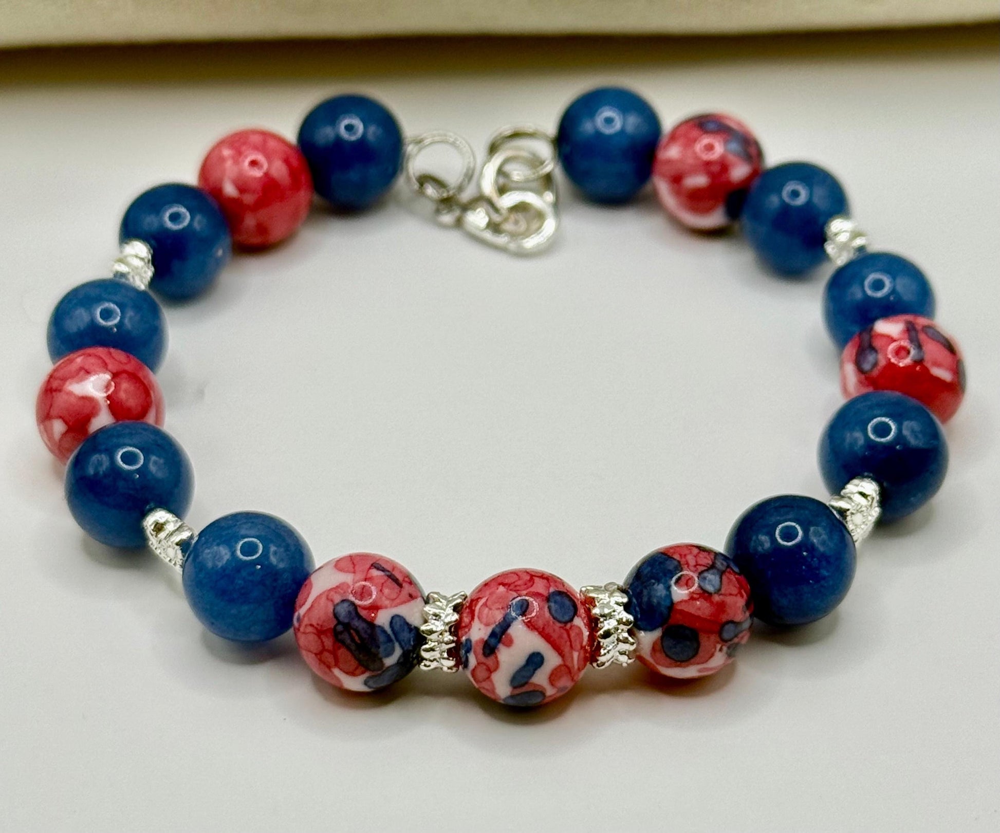 Colorful Agate and Jade Bracelets