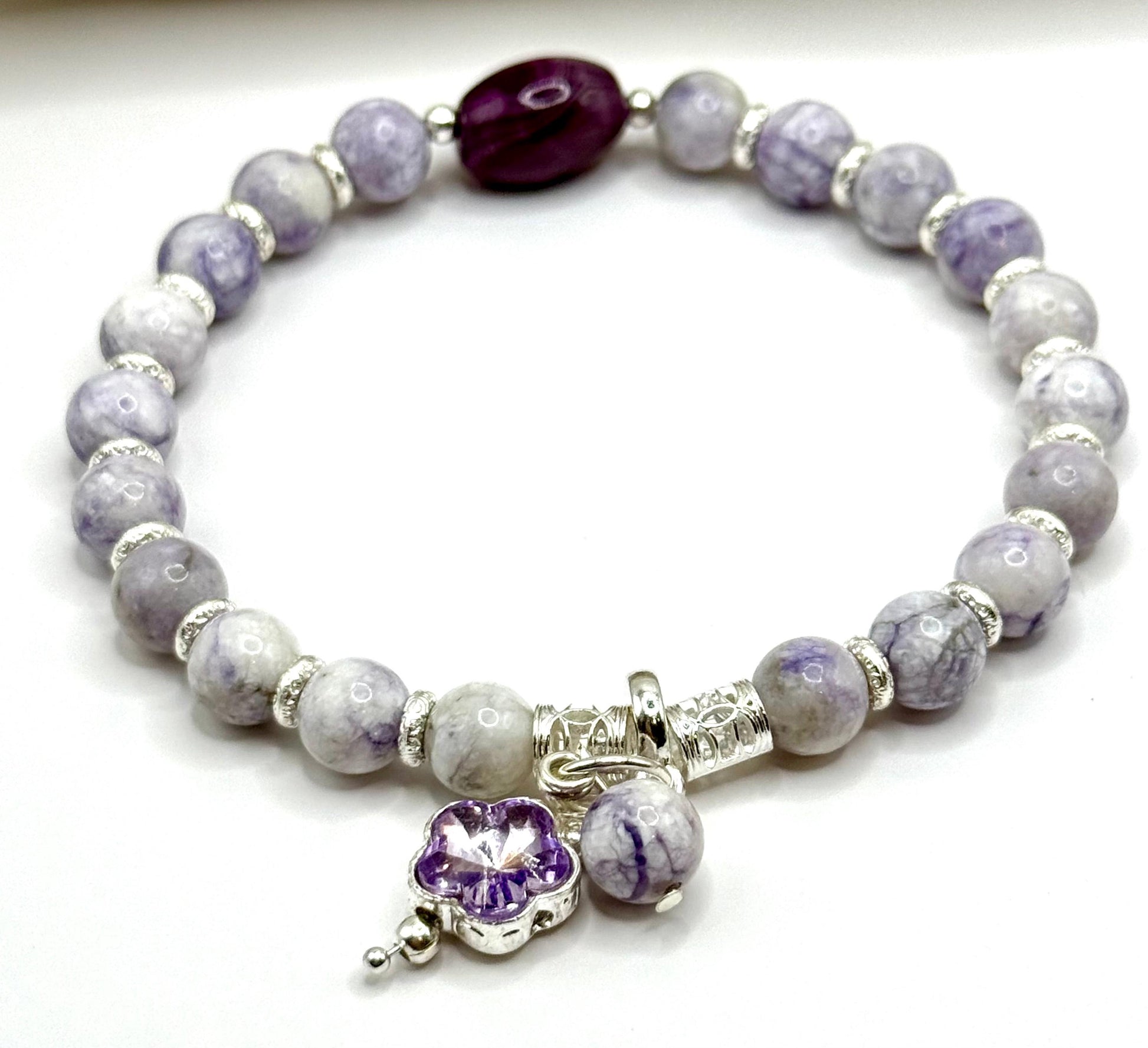 Lavender Peace Jasper Bracelets