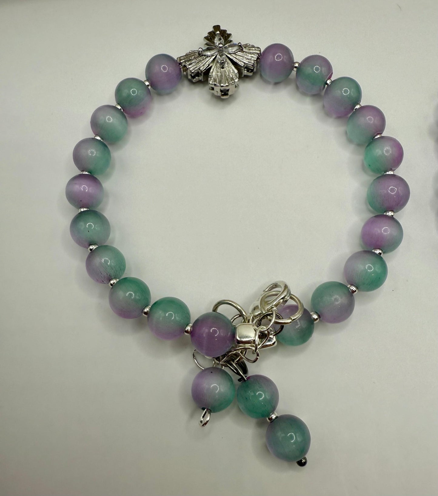 Purple/Aqua Cat Eye Bracelets