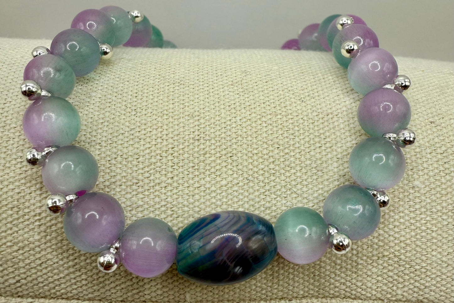 Purple/Aqua Cat Eye Bracelets