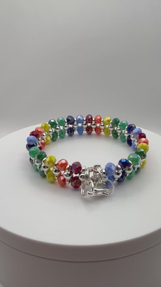 Double Rainbow Bracelet 7.25"
