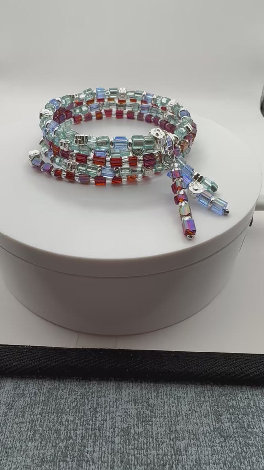 Blue and Purple Allure Wrap Bracelet