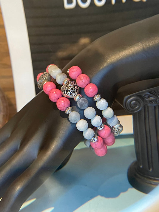 Stormy Rose Wrap Bracelet