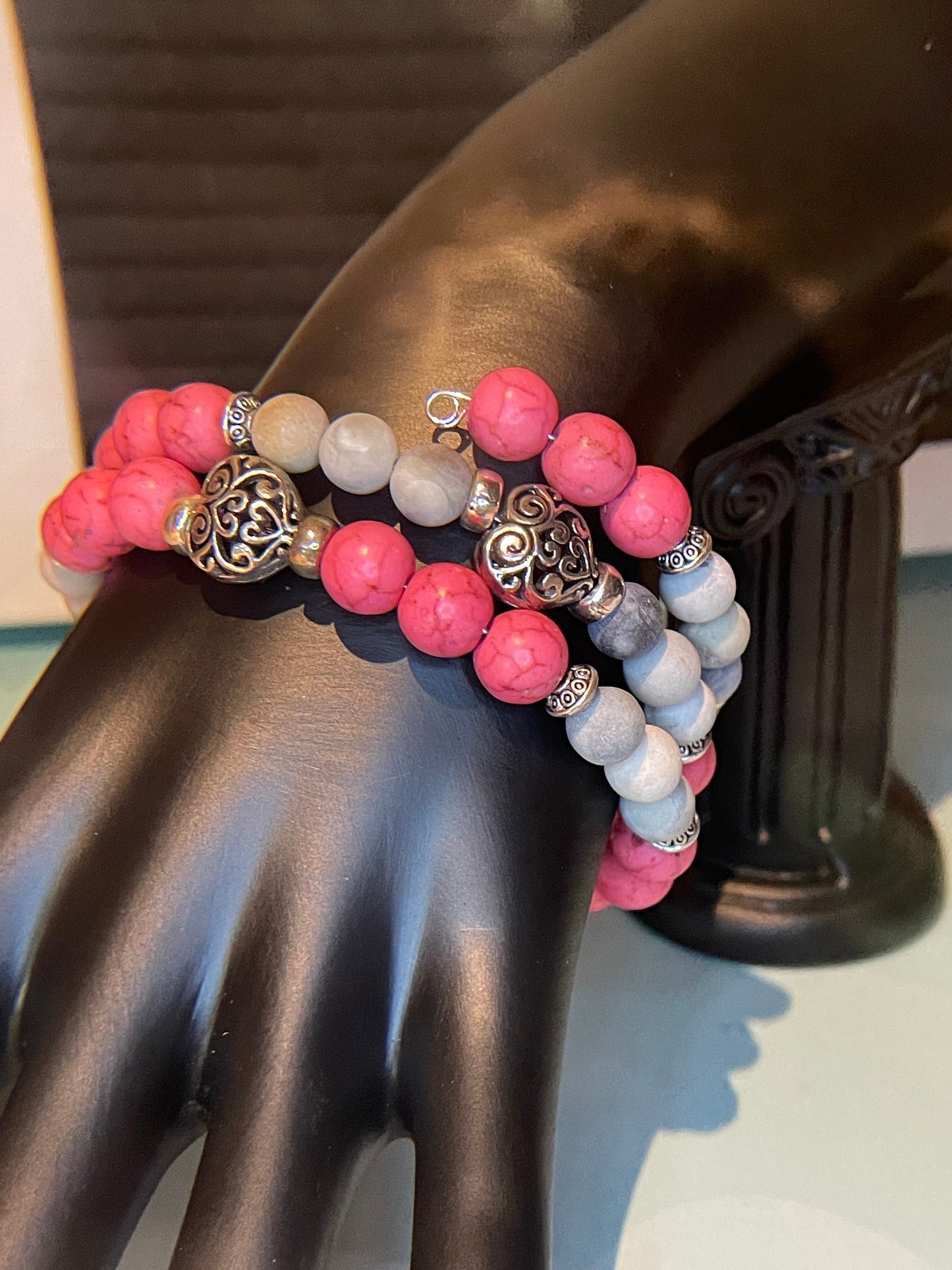Stormy Rose Wrap Bracelet