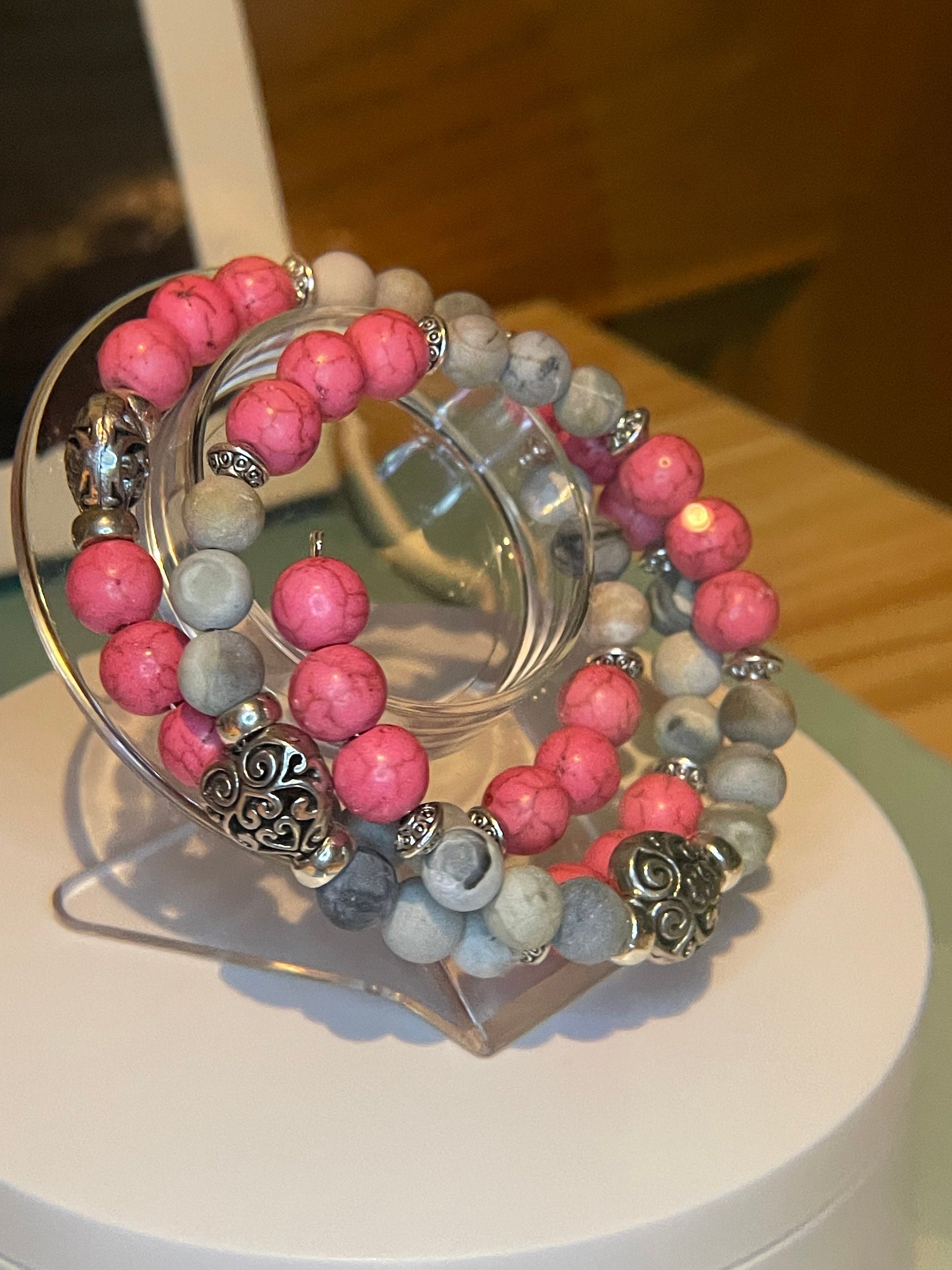 Stormy Rose Wrap Bracelet